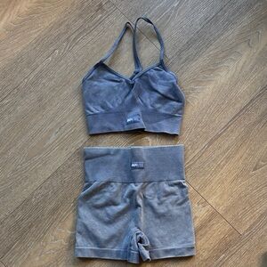 Bo + Tee - grey/blue workout set